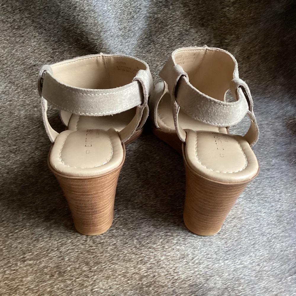 Barbara Barbieri Suede Leather Sling Back Wedges - Picture 3 of 10